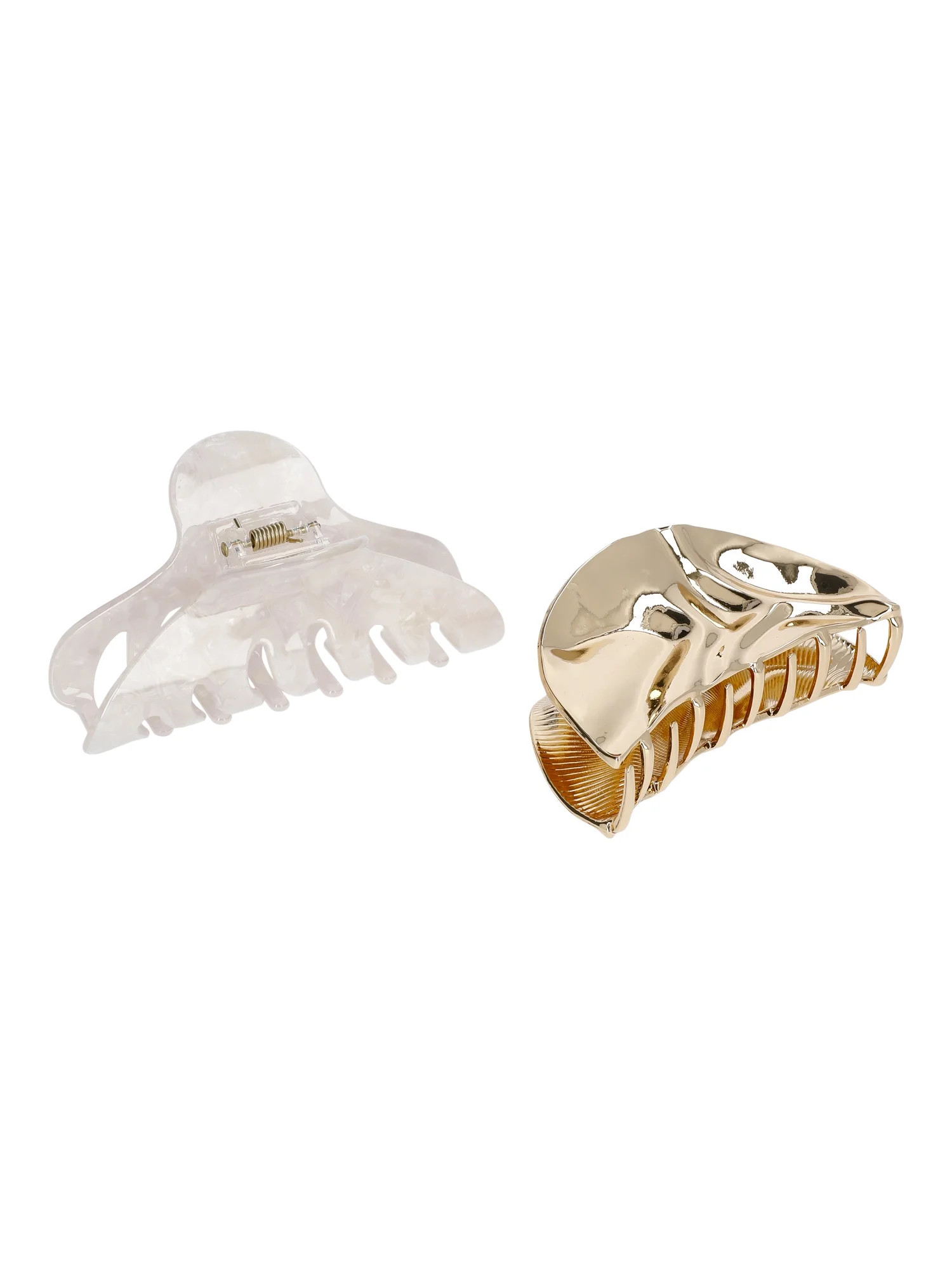 Time and Tru Women's Hair Claw Clips, 2-Pack | Walmart (US)