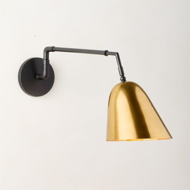 CB2 Jo aged and blackened brass wall sconce