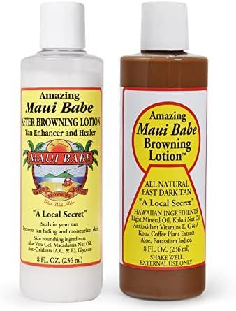 Amazon.com: Maui Babe Before And After Browning Lotion, [2-Pack]- Before And After Sun Tan, Made ... | Amazon (US)