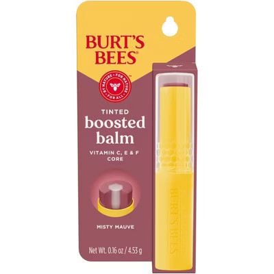 Burt's Bees Boosted Tinted Lip Balm - Misty Mauve - 0.16oz | Target