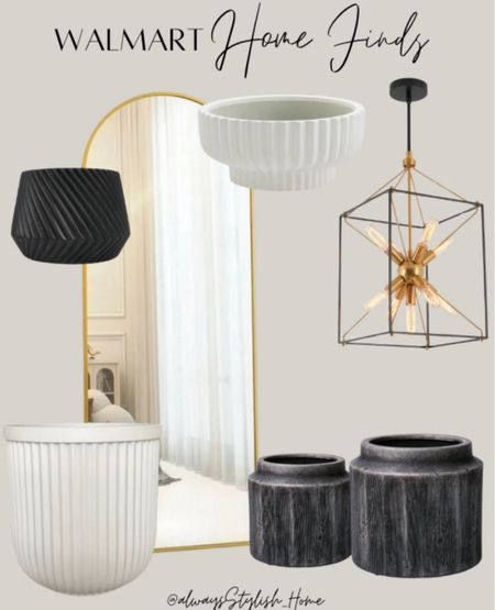 Affordable home finds from Walmart! ▫️the trending arch mirror is huge and the lowest price I’ve seen at this size (71 x 26)
▫️the viral ribbed planters and vases are so affordable and have such a high end look
▫️ my pendant lights are super affordable and look so much like the more expensive brand 

#LTKhome #LTKfindsunder50 #LTKsalealert

#LTKHome #LTKSaleAlert #LTKStyleTip