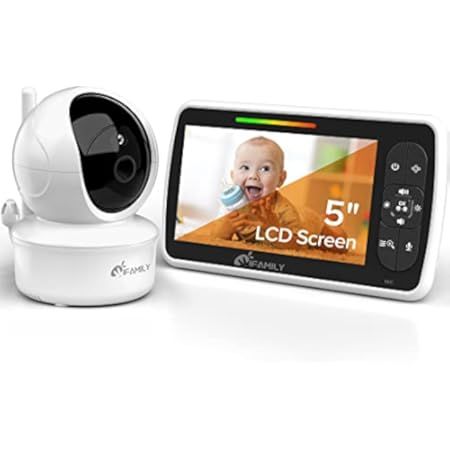 Hello Baby Monitor, 5''Display, Pan-Tilt-Zoom Video Baby Monitor with Camera and Audio, Night Vision | Amazon (US)