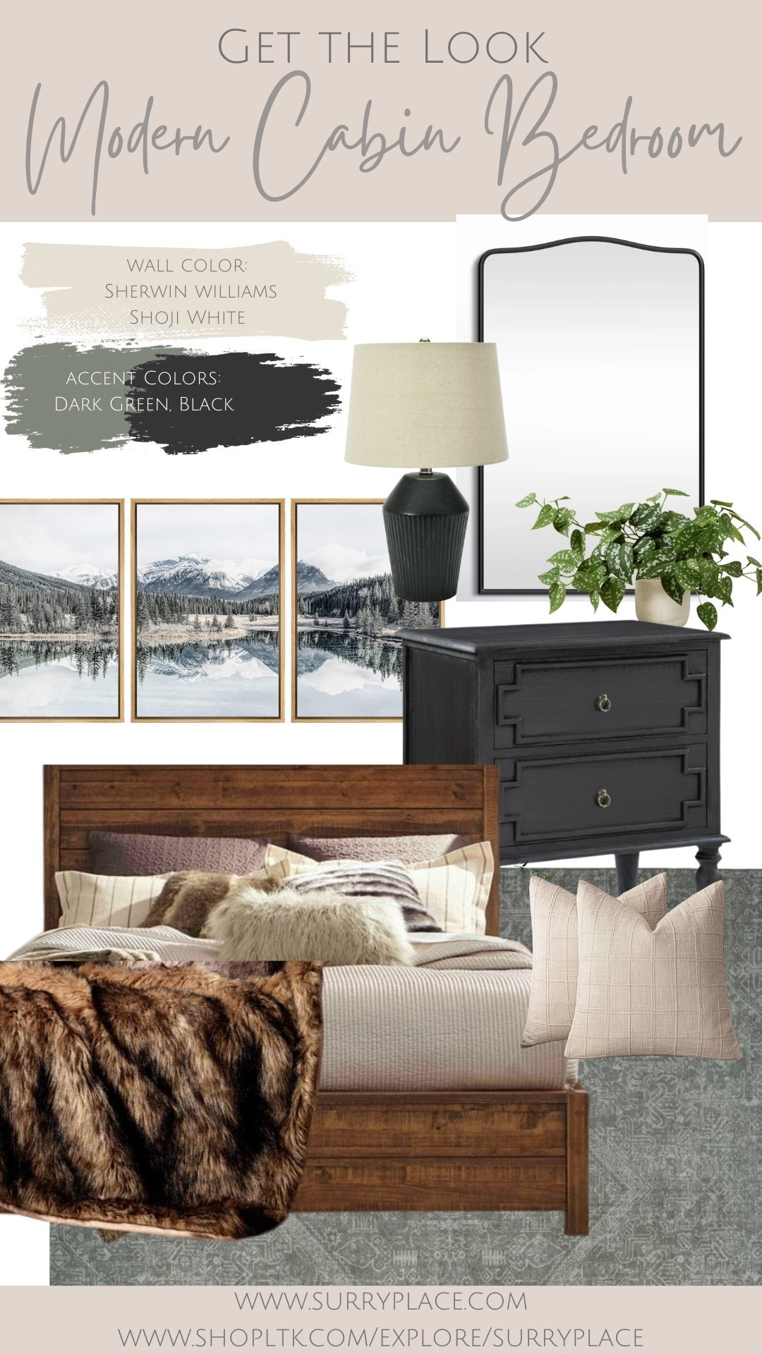 Modern rustic bedroom

Curtains details- jenna, light gray, swag style

#LTKHome