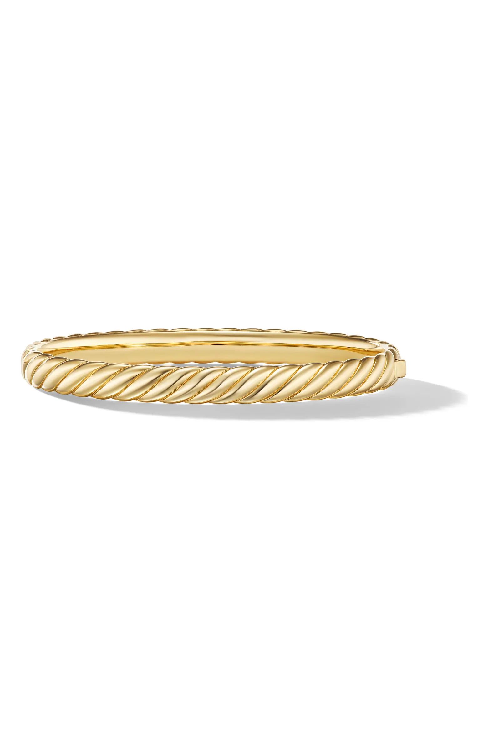Sculpted Cable Bracelet in 18K Yellow Gold | Nordstrom