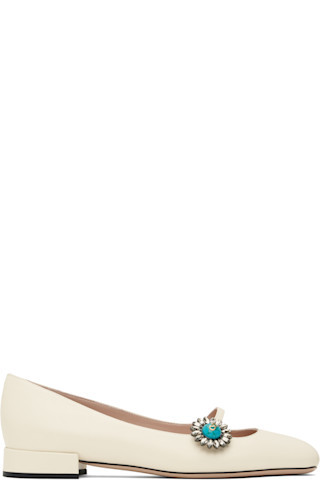 Off-White Mary-Jane Preshoes Ballerina Flats | SSENSE