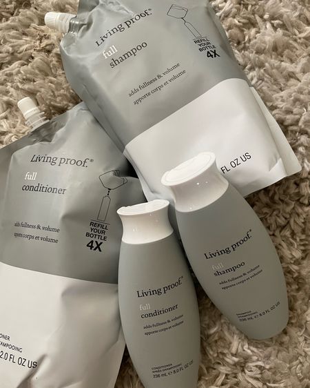I’ve always loved living proof and love that they have refillable pouches for the full conditioner and shampoo #Hair #Blonde #Livingproof #Shampoo

#LTKbeauty #LTKBeautySale #LTKFind
