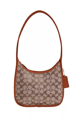 COACH Curve Zip Bag in Crystal Signature Jacquard | Belk