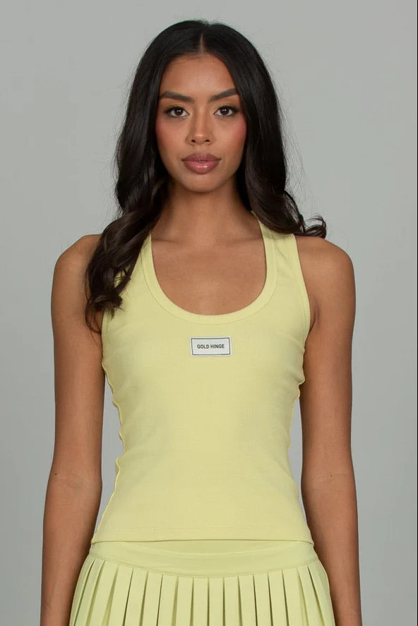Electric Ribbed Cotton Tank | Gold Hinge