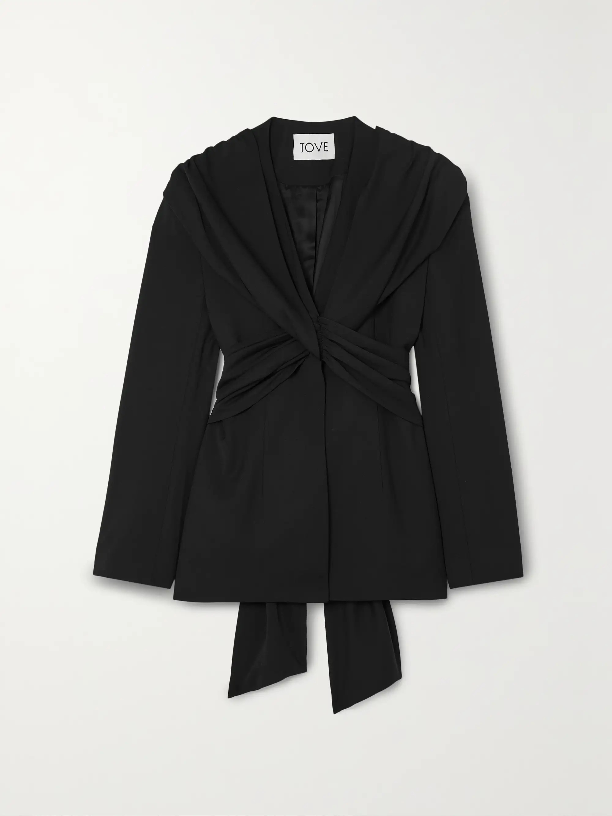 Rhea tie-detailed stretch-crepe jacket | NET-A-PORTER (UK & EU)