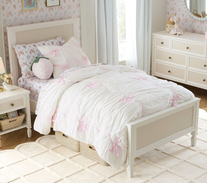 Stripe Bow Comforter & Shams | Pottery Barn Kids
