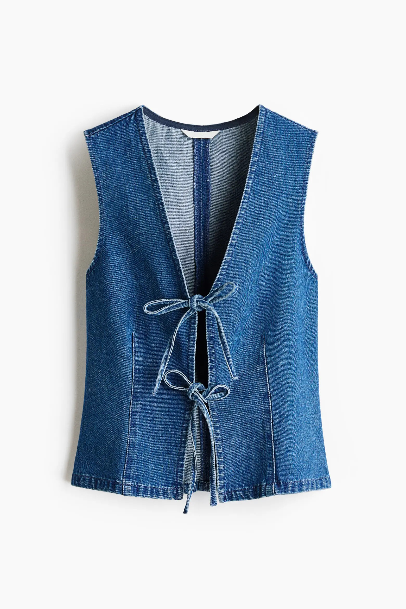 Tie-front Denim Waistcoat (Women) | Nordstrom | Nordstrom
