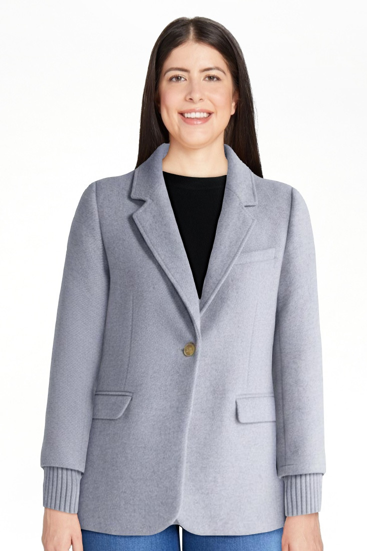 Free Assembly Women's and Women's Plus Single-Breasted Blazer with Ribbed Cuffs, Sizes XS-4X | Walmart (US)