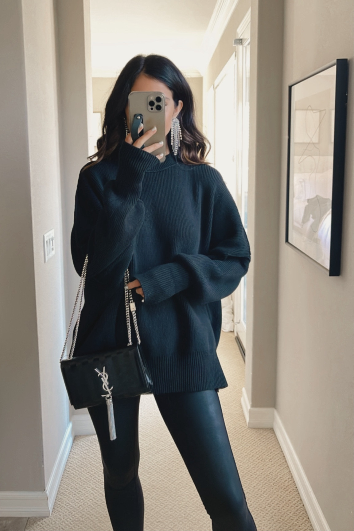 This is one of my go to holiday looks, so comfortable yet stylish. Sized up to a small for my faux leather leggings. StylinByAylin 

#LTKHoliday #LTKstyletip #LTKSeasonal