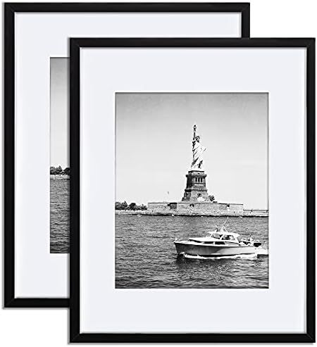 ENJOYBASICS 16x20 Picture Frame Black Poster Frame,Display Pictures 11x14 with Mat or 16x20 Witho... | Amazon (US)
