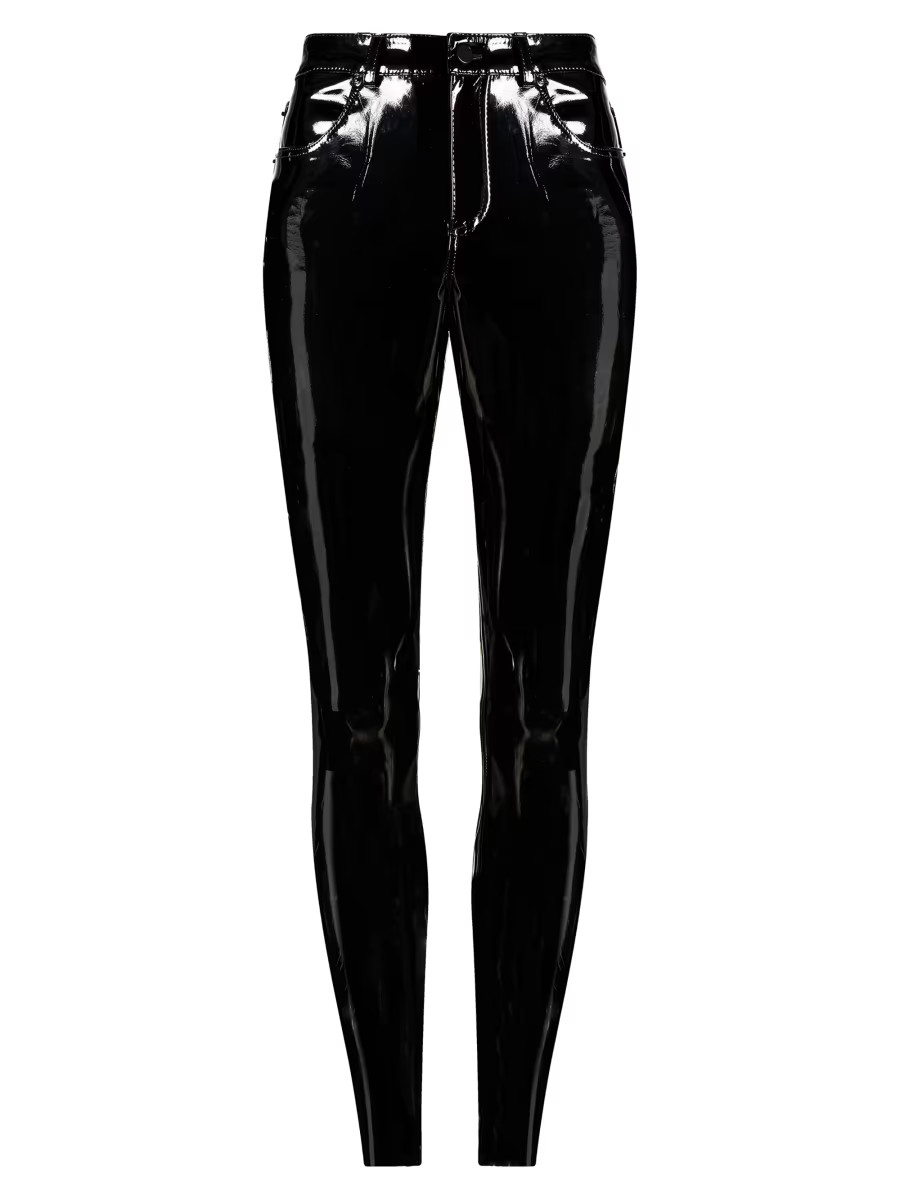 Commando Mid-Rise Faux Patent Leather Skinny Ankle Pants | Saks Fifth Avenue | Saks Fifth Avenue