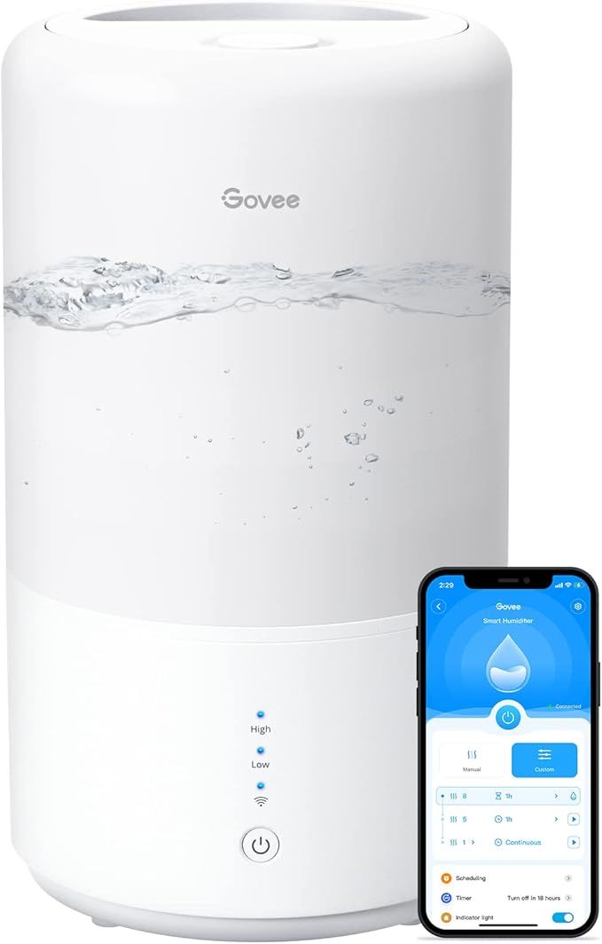 Amazon.com: Govee Smart WiFi Humidifiers for Bedroom, Top Fill Cool Mist Humidifiers for Baby and... | Amazon (US)