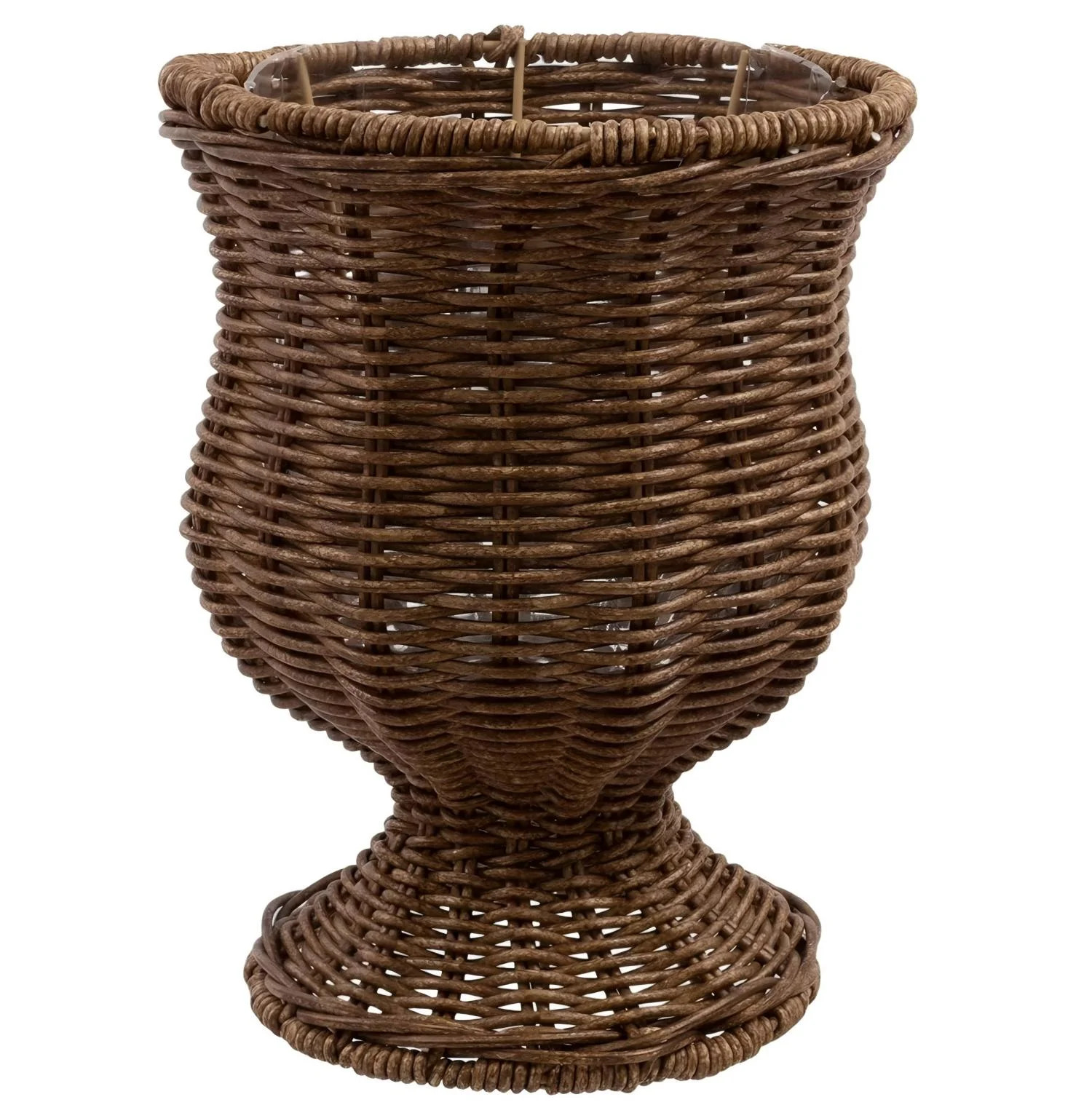 Brown Woven Urn Planter, Woven Flowers Vase Decorative Imitation Rattan Vase Flower Holder for Ho... | Walmart (US)