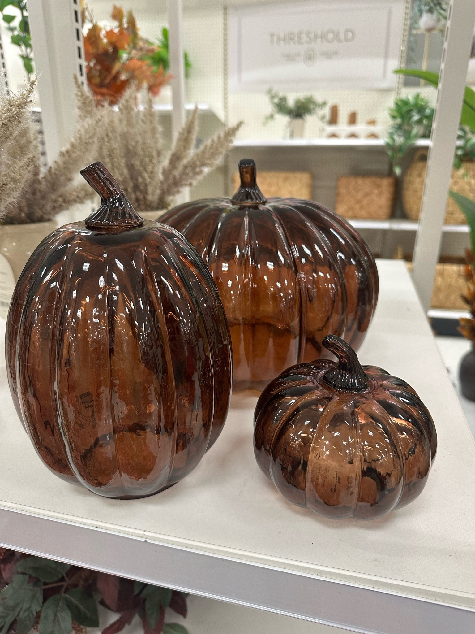 These glass pumpkins are so cute from
Target and they are open at the bottom so you can put a faux candle under so they light up!

#LTKHome