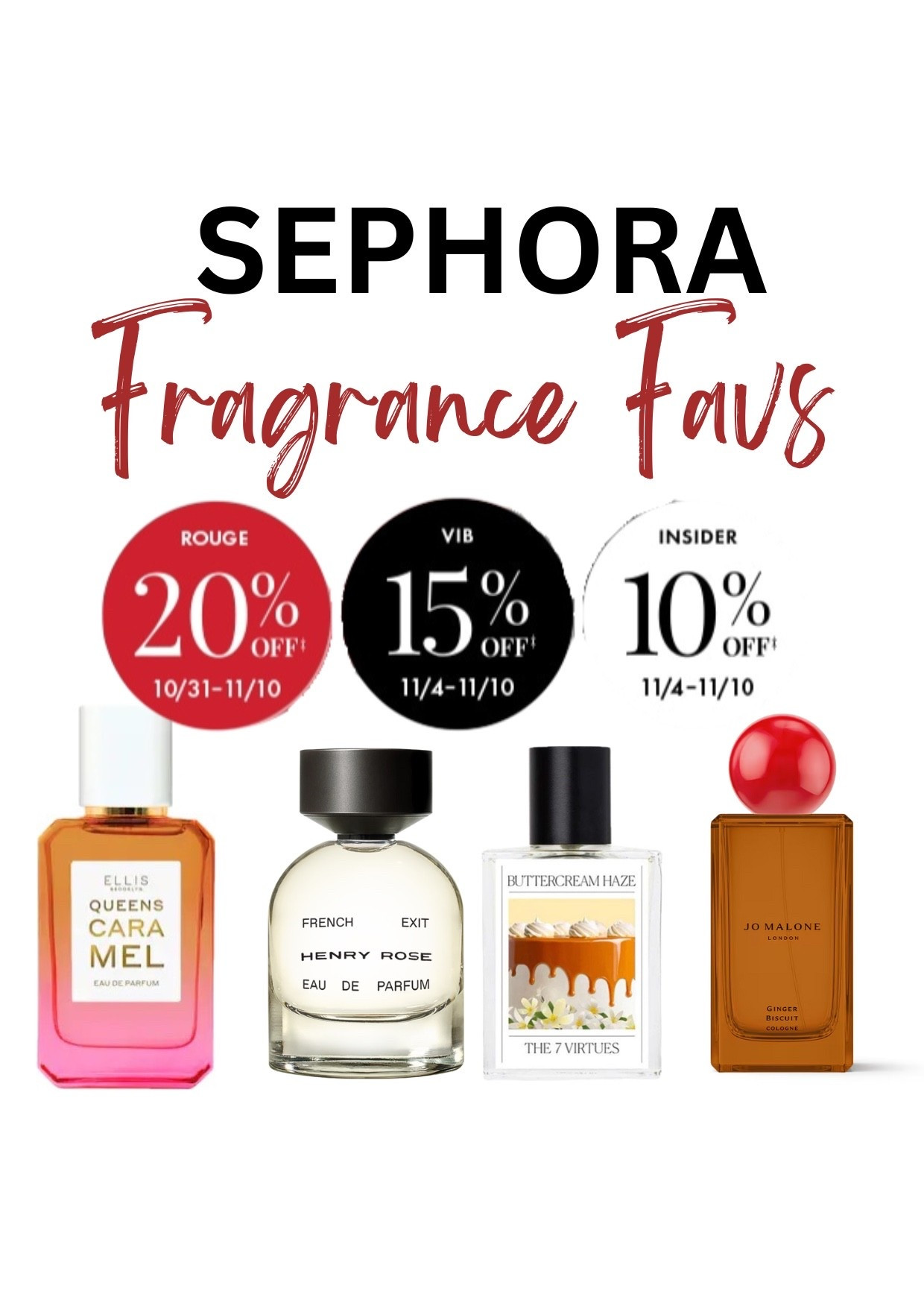 Shop all my fragrance favorites during the Sephora savings event 2025 

Rouge members 20% off: 10/31- 11/10
VIBs 15% off: 11/4-11/10
Insiders 10% off:  11/4- 11/10

Promotion Code:  EVERYTHING
@sephora #sephorapartner #sephorafragrances #sephorahaul @sephora


#LTKBeauty #LTKSeasonal