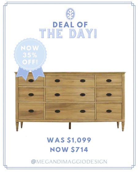 Major deal of the day on this pretty large wooden dresser!! This looks way more expensive than it is and is currently on sale for 35% OFF as an early Black Friday deal!! 😍🙌🏻🏃🏼‍♀️

#LTKhome #LTKsalealert #LTKCyberWeek