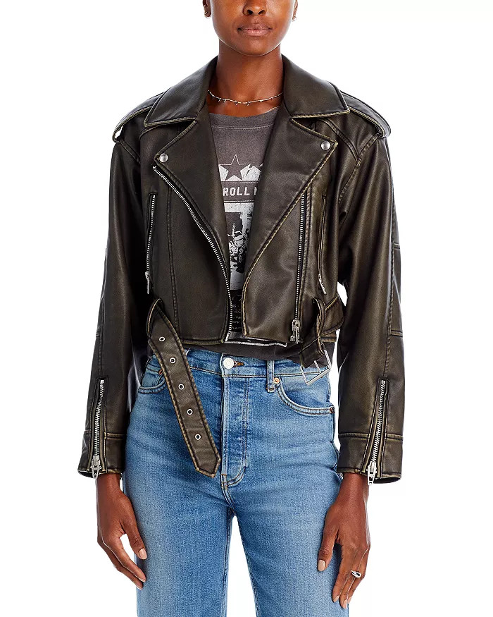 Faux Leather Moto Jacket | Bloomingdale's (US)