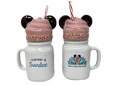 Disney Beach Club Resort Beaches & Cream Soda Shop Mickey Ice Cream Mug | eBay US