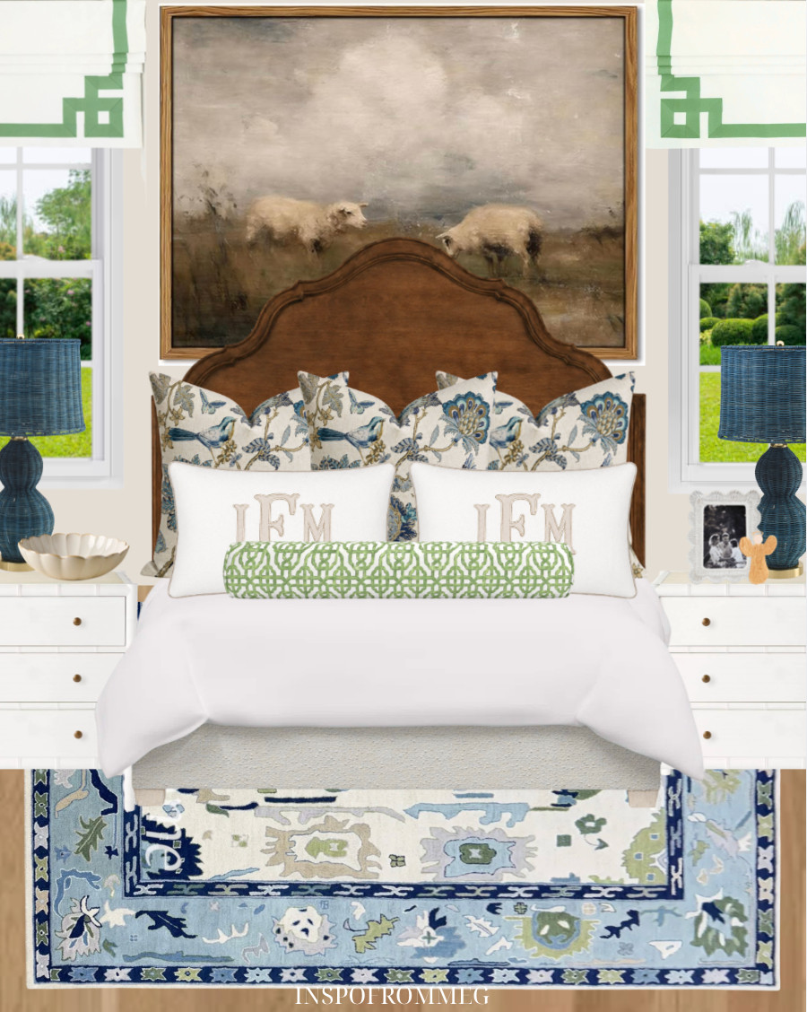 bedroom decor, dorm decor, bed styling, throw pillows, monogram bedding, scalloped pillows, patterned pillows, green bolster pillow, white bedding, layered bedding, neutral bedroom, feminine bedroom, preppy decor, coastal grandma, clean girl aesthetic, southern style, chic bedroom, cozy bedroom, aesthetic bedroom, home decor, home styling, bedroom inspo, dorm inspo, college apartment decor, sorority room, university of alabama, bama dorm, bedside styling, nightstand decor, lamp styling, blue lamp, vintage artwork, framed art bedroom, wall decor ideas, gallery wall, neutral art, blue and green bedroom, layered rug, patterned rug, light and airy room, target home, amazon finds, ballard designs, wayfair home, affordable decor, LTK home 

 

#LTKU #LTKHome #LTKSaleAlert