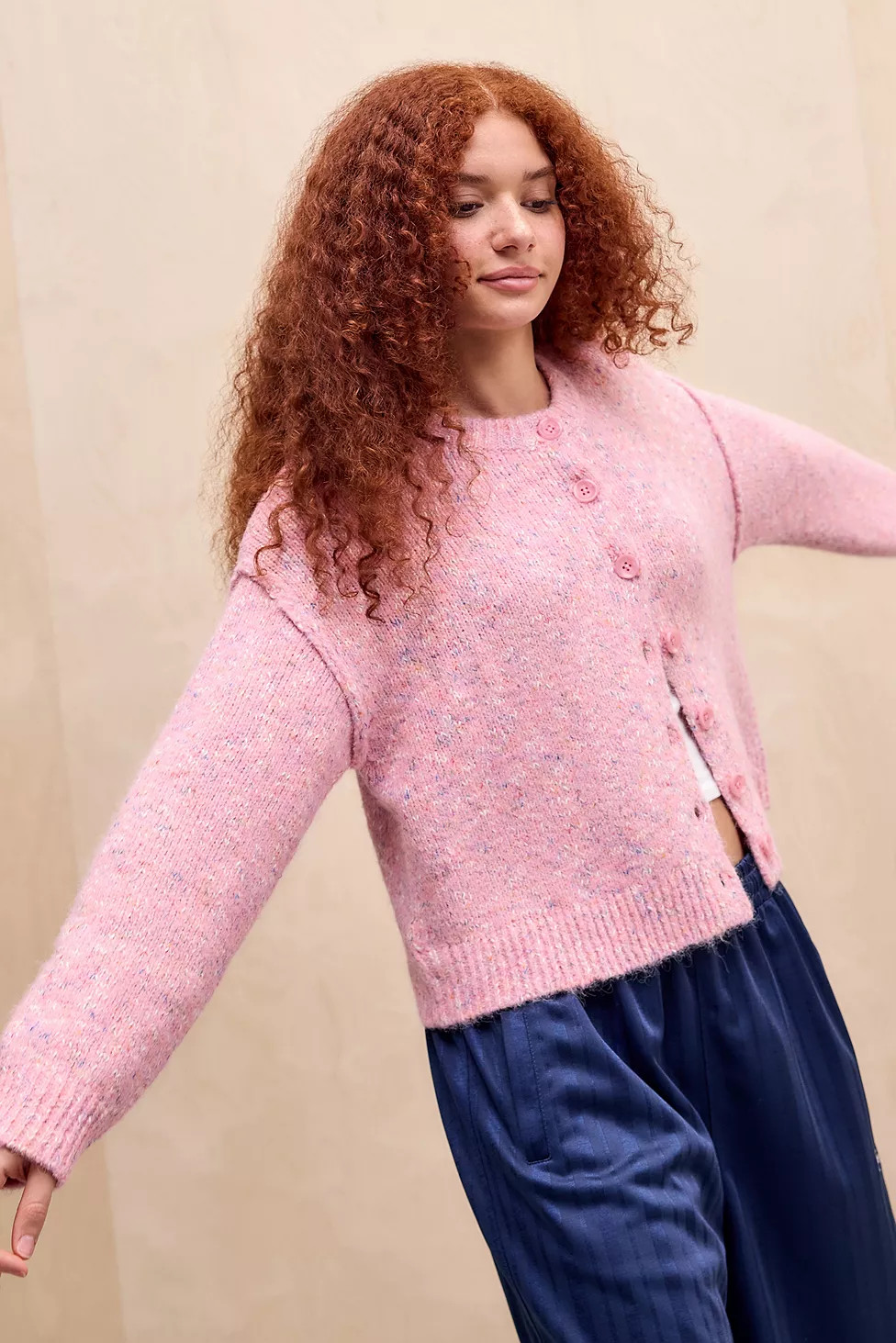 UO Marli Crew Neck Cardigan | Urban Outfitters UK