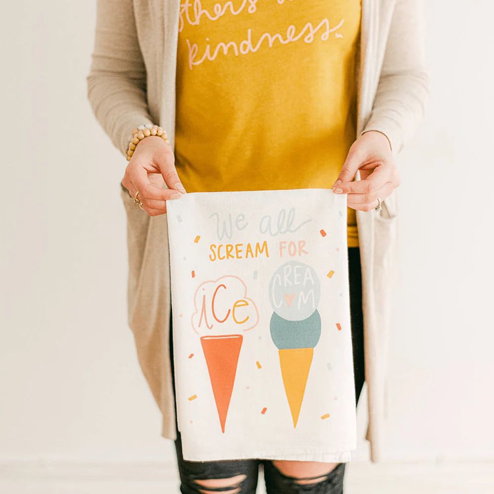 "We All Scream for Ice Cream" Tea Towel | Shop Sweet Lulu