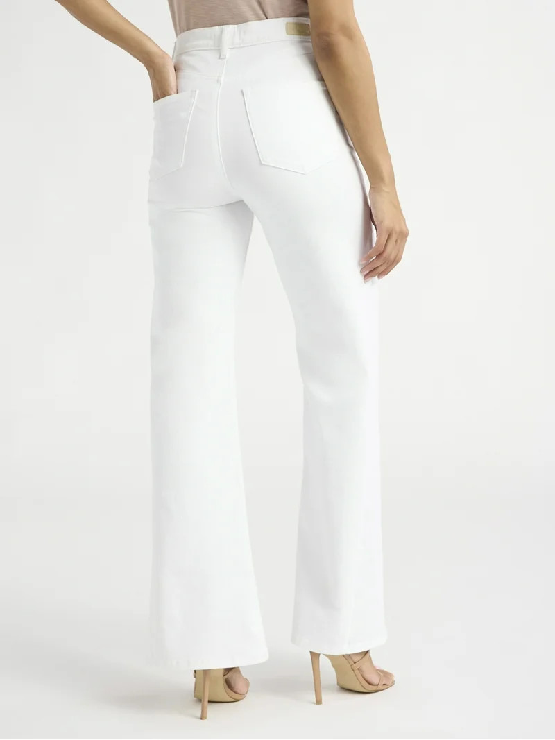 Sofia Jeans Women's Margot Wide Tri Inset High Rise Jeans, Sizes 0-20 | Walmart (US)