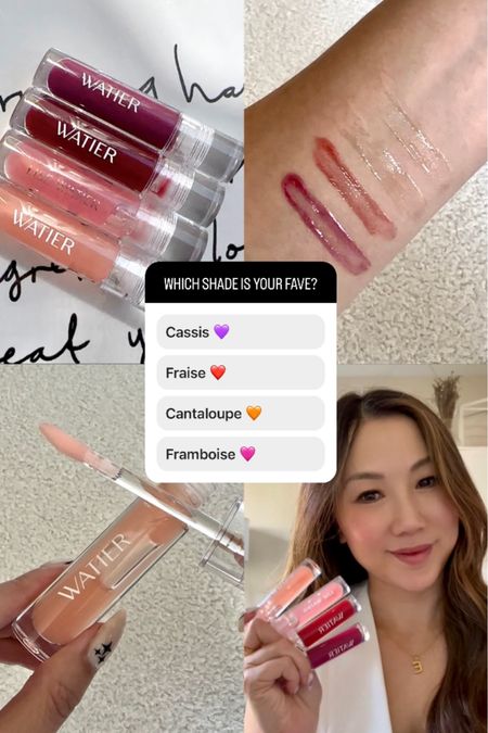 I just found the best lip oil! 💄Love My Lips - Caring Lip Oil from @watier! They’re infused with hyaluronic acid and tsubaki oil for double dose of hydration and shine! Perfect for those casual no makeup summer looks! Which shade is your favorite? 

1. Cassis - sheer Purple
2. Fraise - sheer Red
3. Cantaloup - orange
4. Framboise - pink


