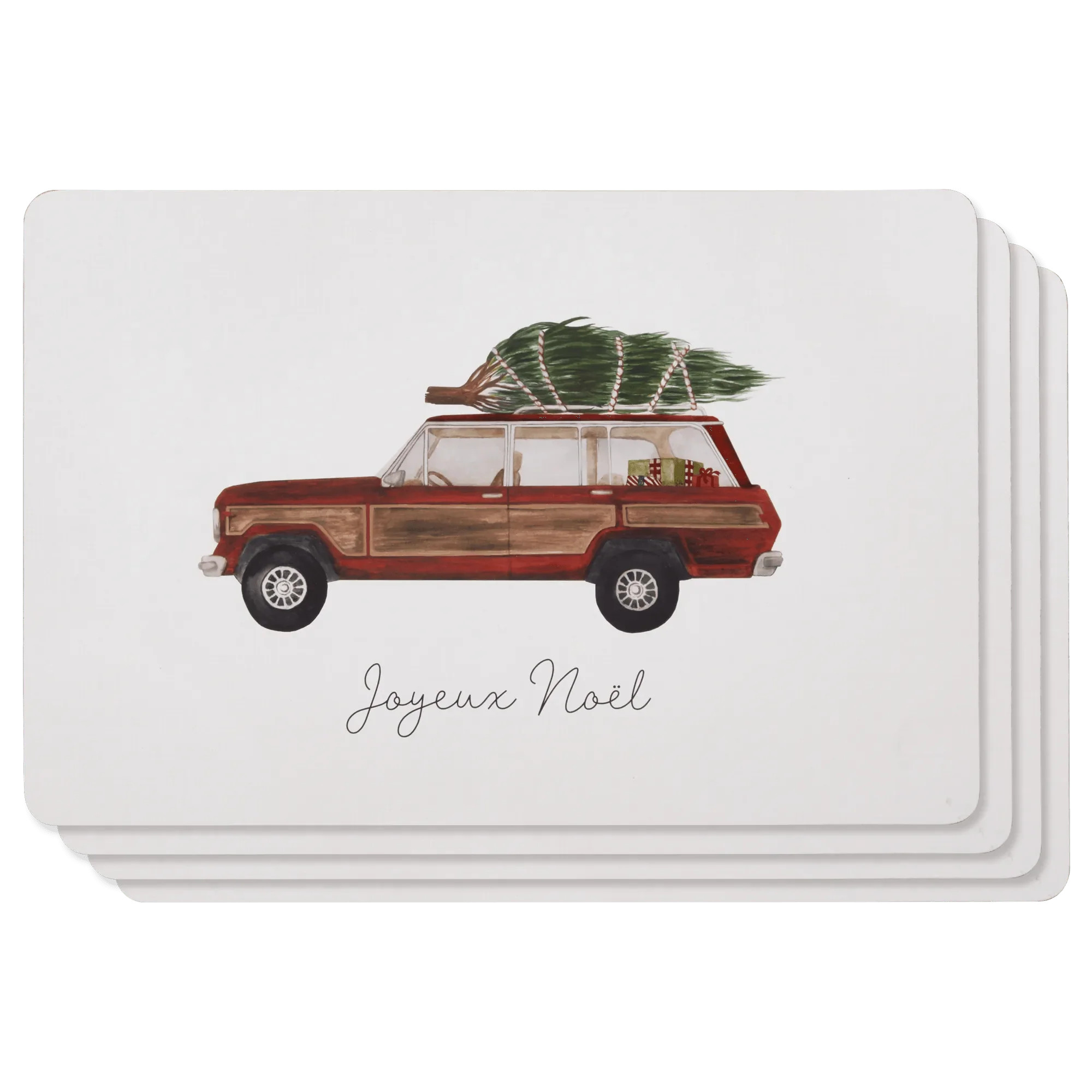 Set of 4 Xmas Placemats | Bouclair