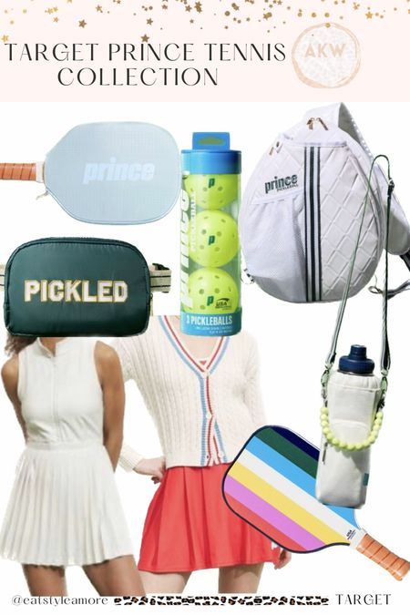 The cutest tennis and pickle ball Prince collection from Target. I love the cute accessories , paddles and preppy outfits. Perfect for the summer. 

#LTKFitness #LTKActive #LTKStyleTip