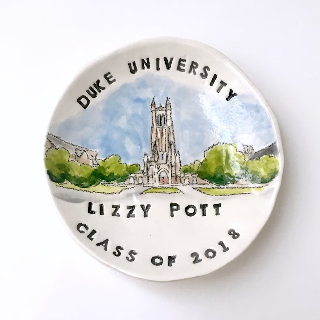 College Graduation Gift for Her Keepsake Ring Holder University Ring Dish Handmade by Cathie Carl... | Etsy (US)