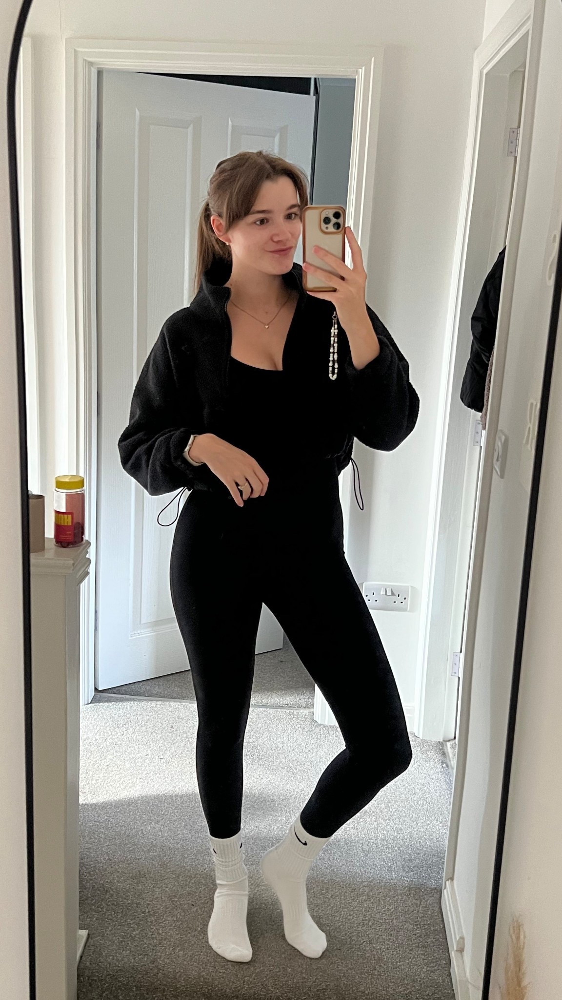 The perfect outfit for Running errands 🏃🏼‍♀️

A black fleece is the best throw on fleece for autumn 😍 

Casual outfits, easy outfits, all black outfit, tall outfit, autumn, unitard, teddy fleece 

#LTKstyletip #LTKuk #LTKautumn