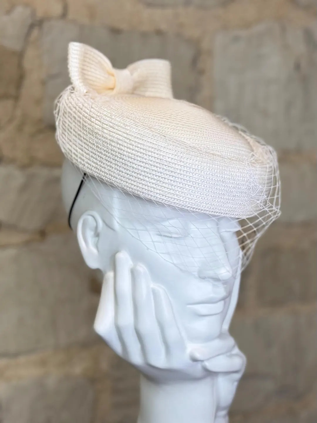 Ascot, Wedding, Kentucky Derby Ivory/ Cream Pillbox Jackie O Hat Fascinator - Etsy | Etsy (US)