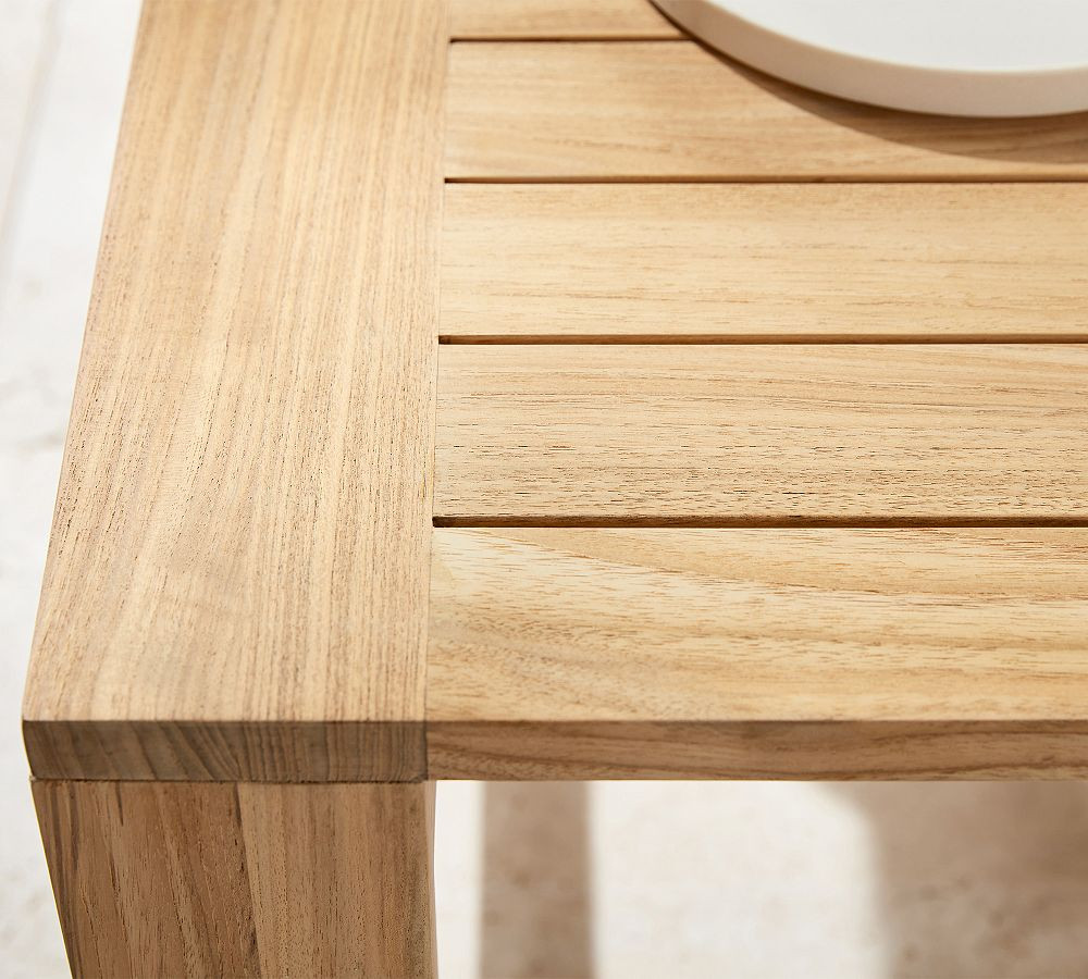 Malibu Teak Square Outdoor Side Table (24") | Pottery Barn (US)