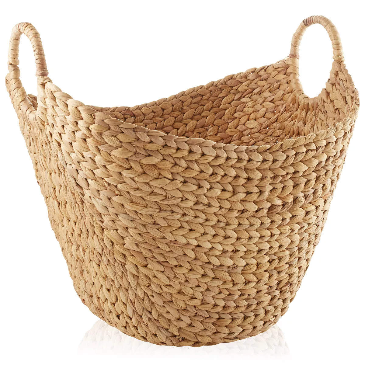 Casafield Large Boat Basket with Handles - Espresso, Water Hyacinth Woven Storage Tote for Blanke... | Target