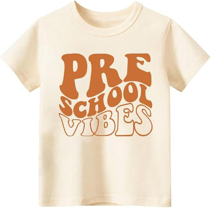 Kids Toddler Baby Boys Girls Back to School Shirt First Day of Preschool T-Shirt Short Sleeve Top | Amazon (US)