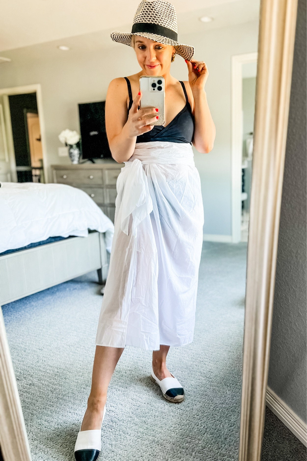 Pool outfit! Linking similar black bikini options and sarongs. Exact espadrilles linked.

Pool outfit. Beach outfit. Swimsuit. Swimwear. Beach day. Vacation outfit. Resort wear. Black swimsuit. Swim cover up. Sarong. Cover up skirt. 

#LTKSwim