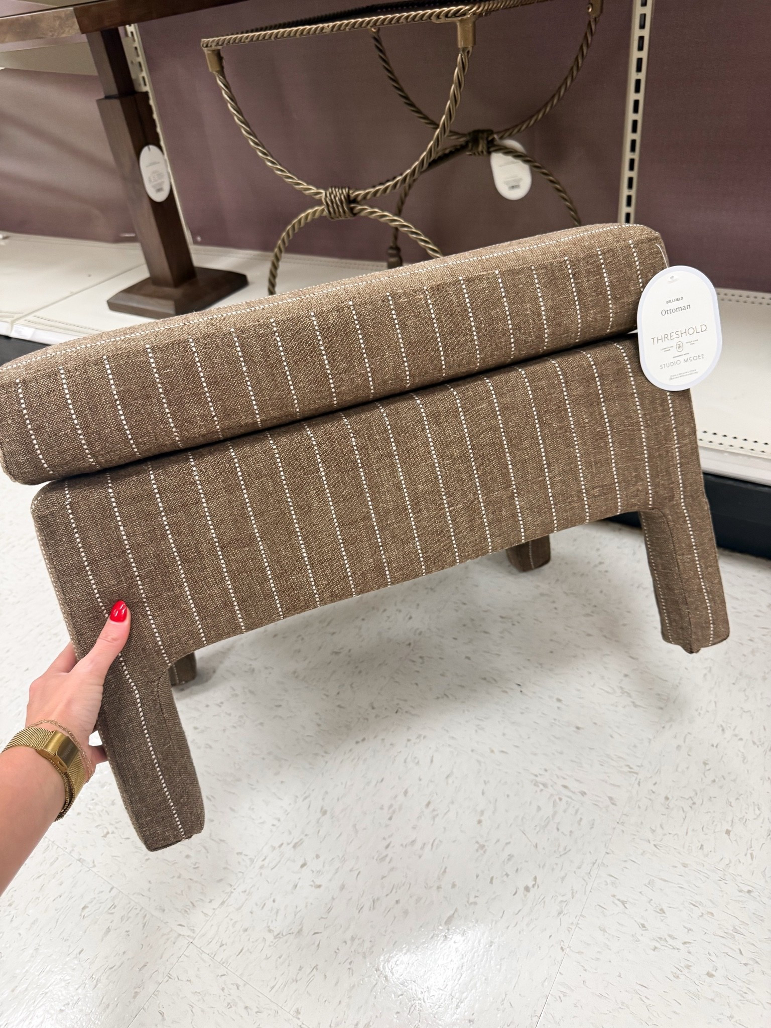 Love this pinned striped ottoman so much! Comes in 3 colors. Target Style

#LTKSeasonal #LTKHome