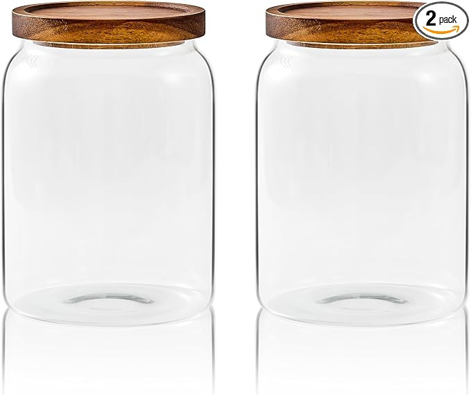 Sweejar Glass Jars for Laundry Room Organization, 90 ounce Laundry Pods Container, Glass Food Sto... | Amazon (US)