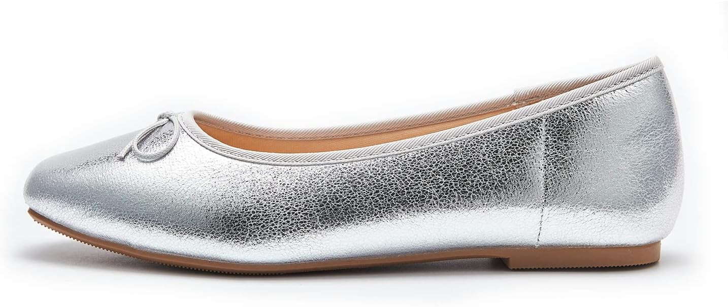 Women's Round Toe Ballet Flats Comfortable Bow Dressy Flats Shoes for Women | Amazon (US)