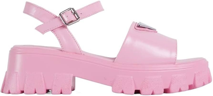 Amazon.com: ZYZSTR Summer Platform Sandals Women Comfort Buckle Strap Wedge Sandal Fashion Metal ... | Amazon (US)