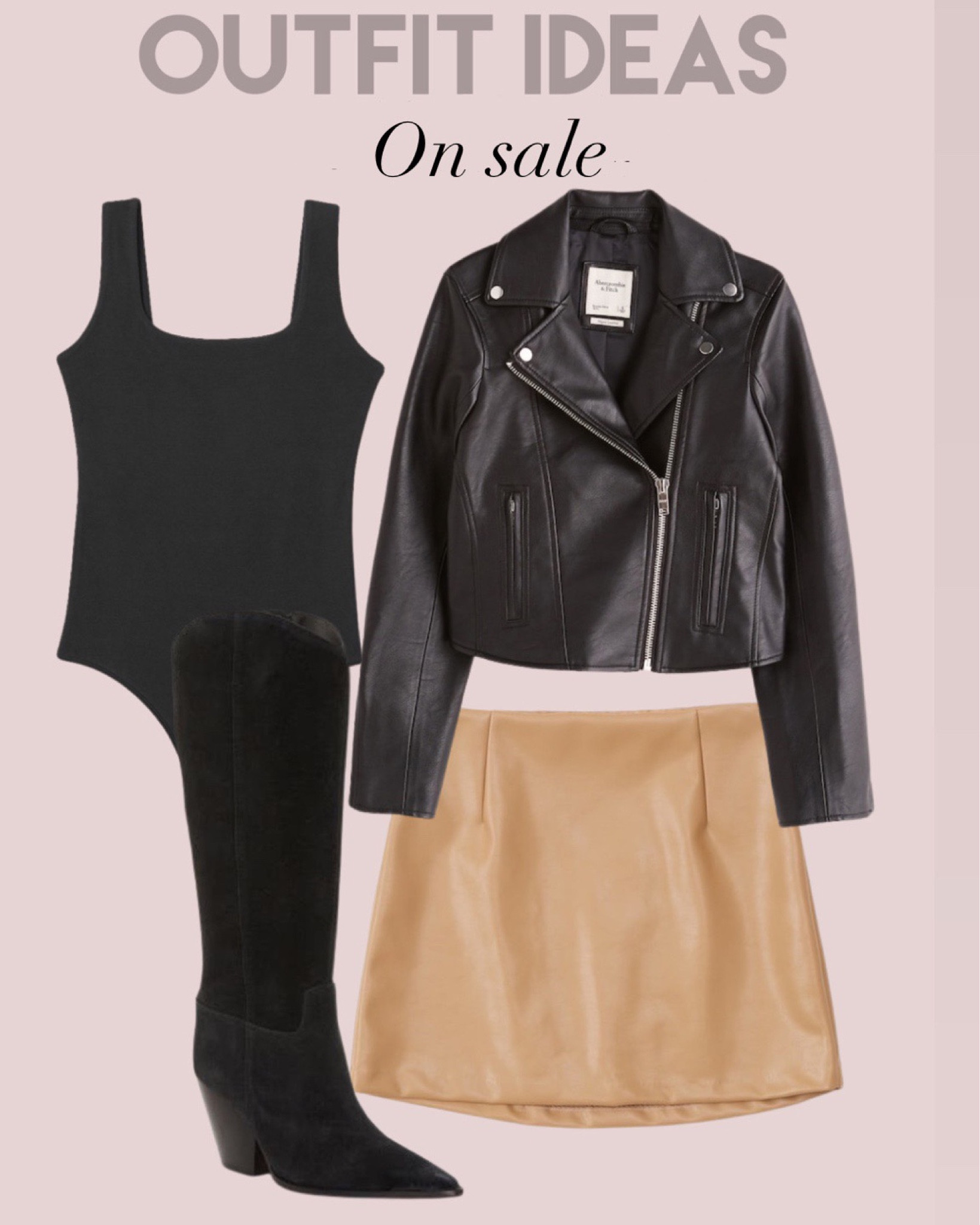 Moto jacket Xs faux leather skort Xs bodysuit Xs boots fall outfit 

#LTKunder100 #LTKunder50 #LTKsalealert