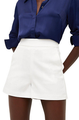 Women's Essential Tailored High-Waisted Shorts, 17.72" Inseam | Macy's