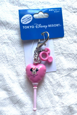 Tokyo Disney Handheld Balloon Holder Keychain Minnie Dark pink from Japan | eBay US