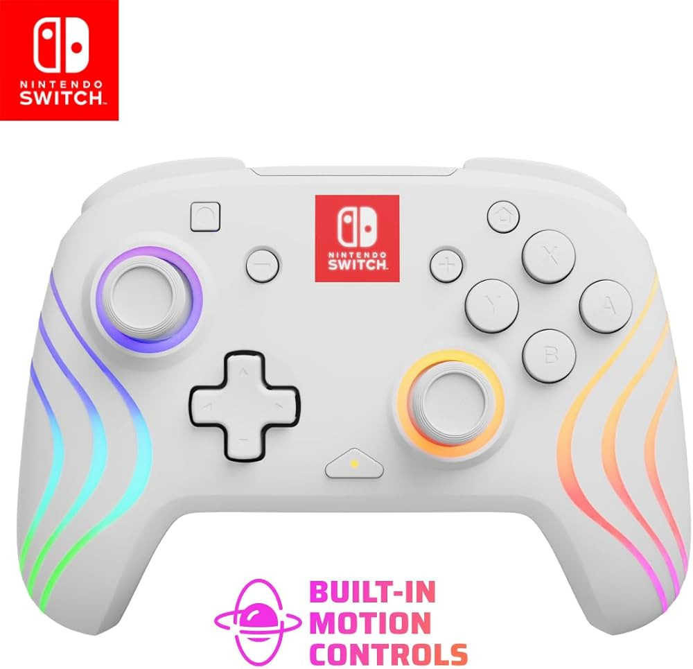 PDP Gaming Afterglow Wave Wireless Nintendo Switch Pro Controller - Officially Licensed, Nintendo... | Amazon (US)