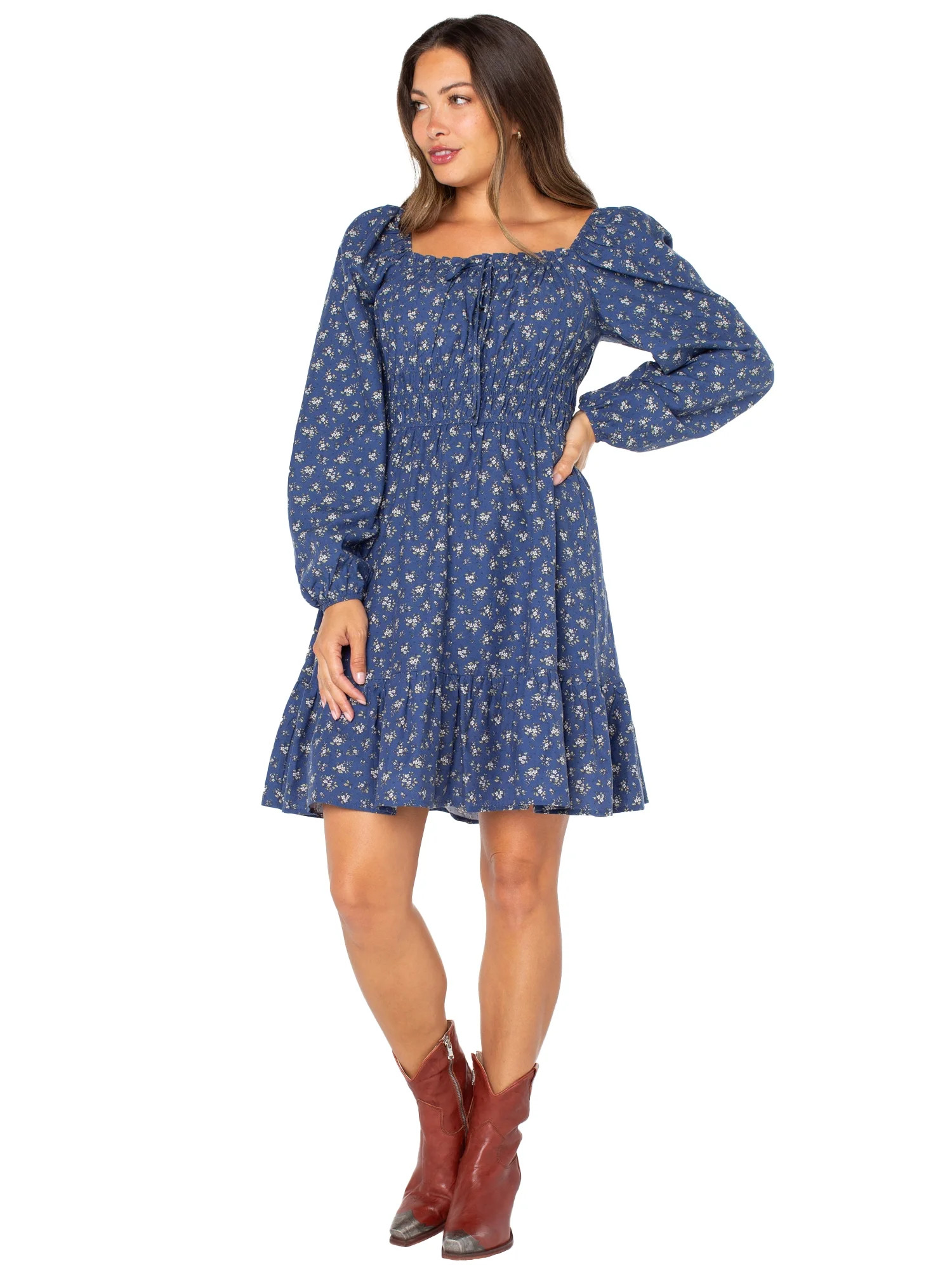 Celebrity Pink Juniors Long Sleeve Woven Dress | Walmart (US)