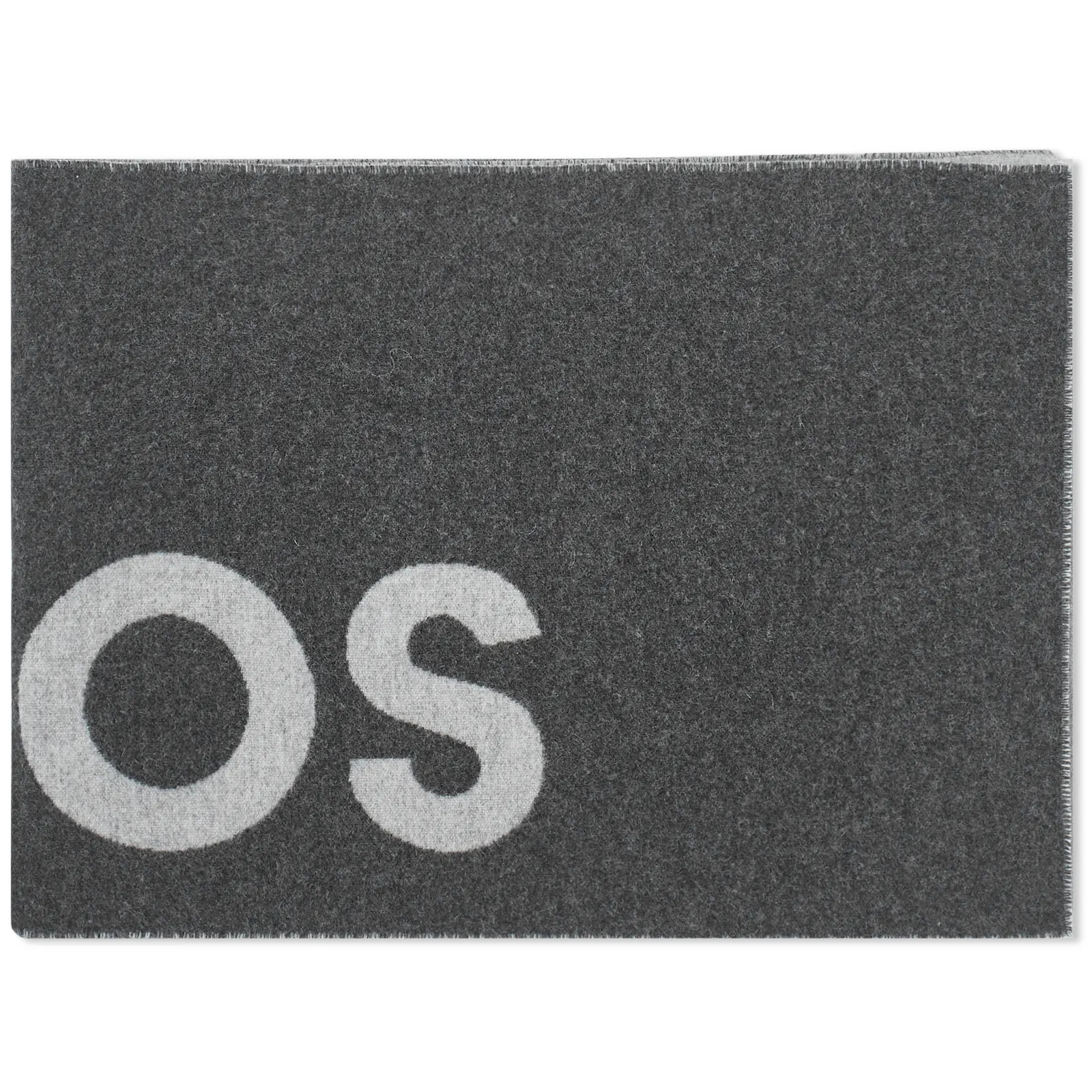 Acne Studios Toronty Logo Contrast Recycled Scarf Grey & Light Grey | END. | End Clothing (UK & IE)